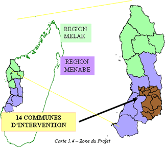 Carte 1.4 - Zones du projet